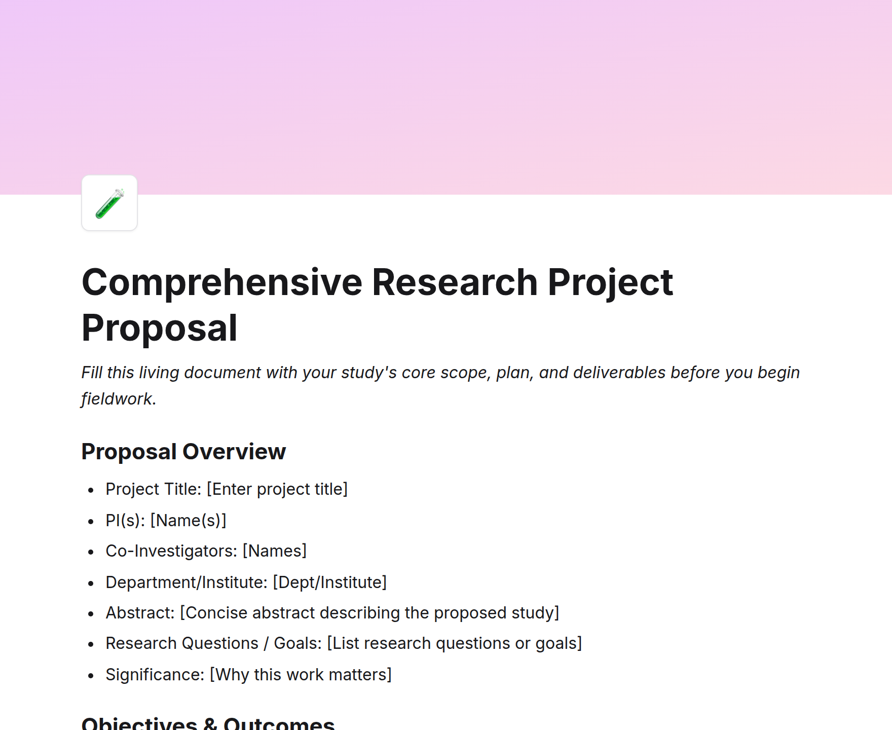 Comprehensive Research Project Proposal