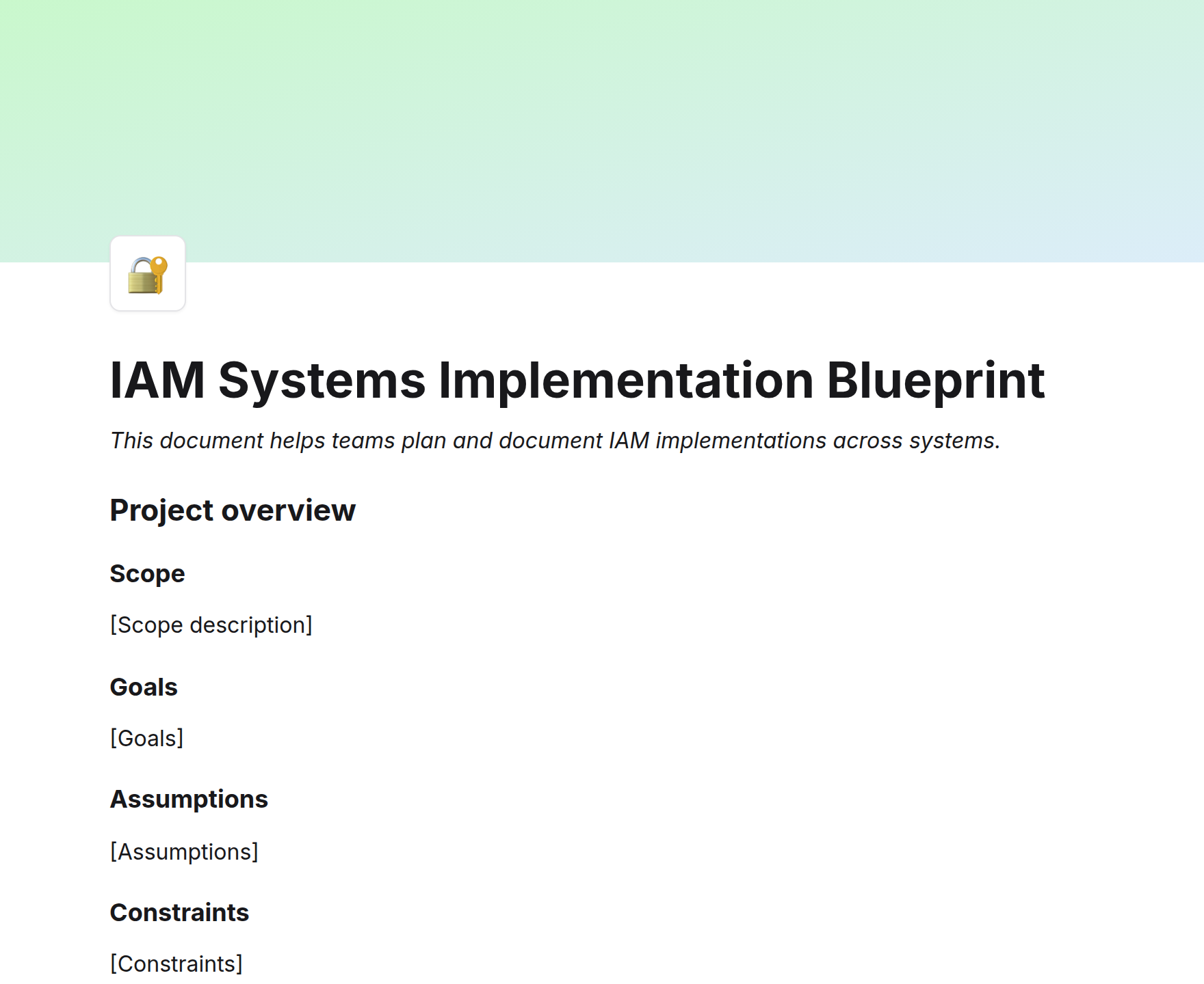 IAM Systems Implementation Blueprint