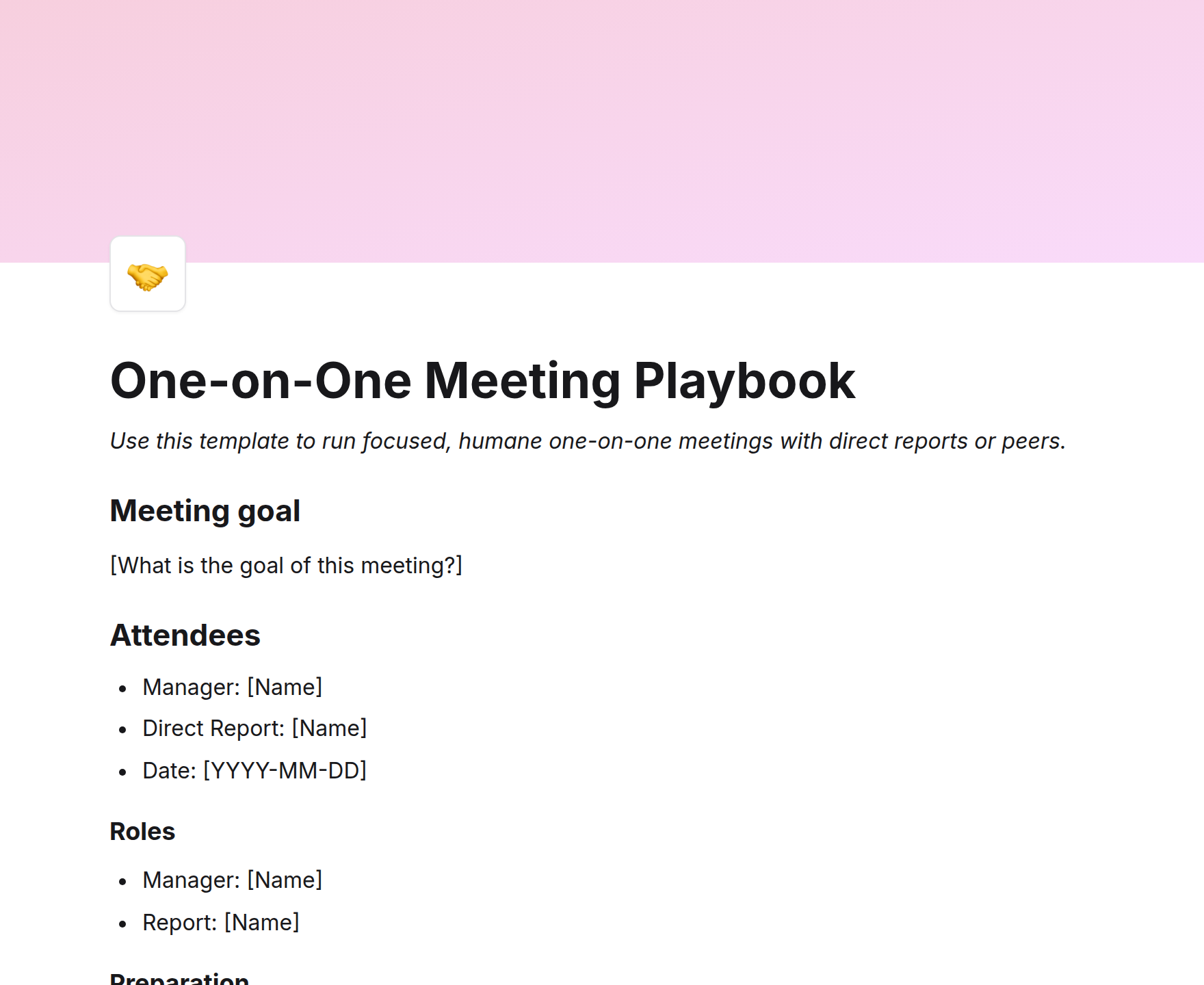 One-on-One Meeting Playbook