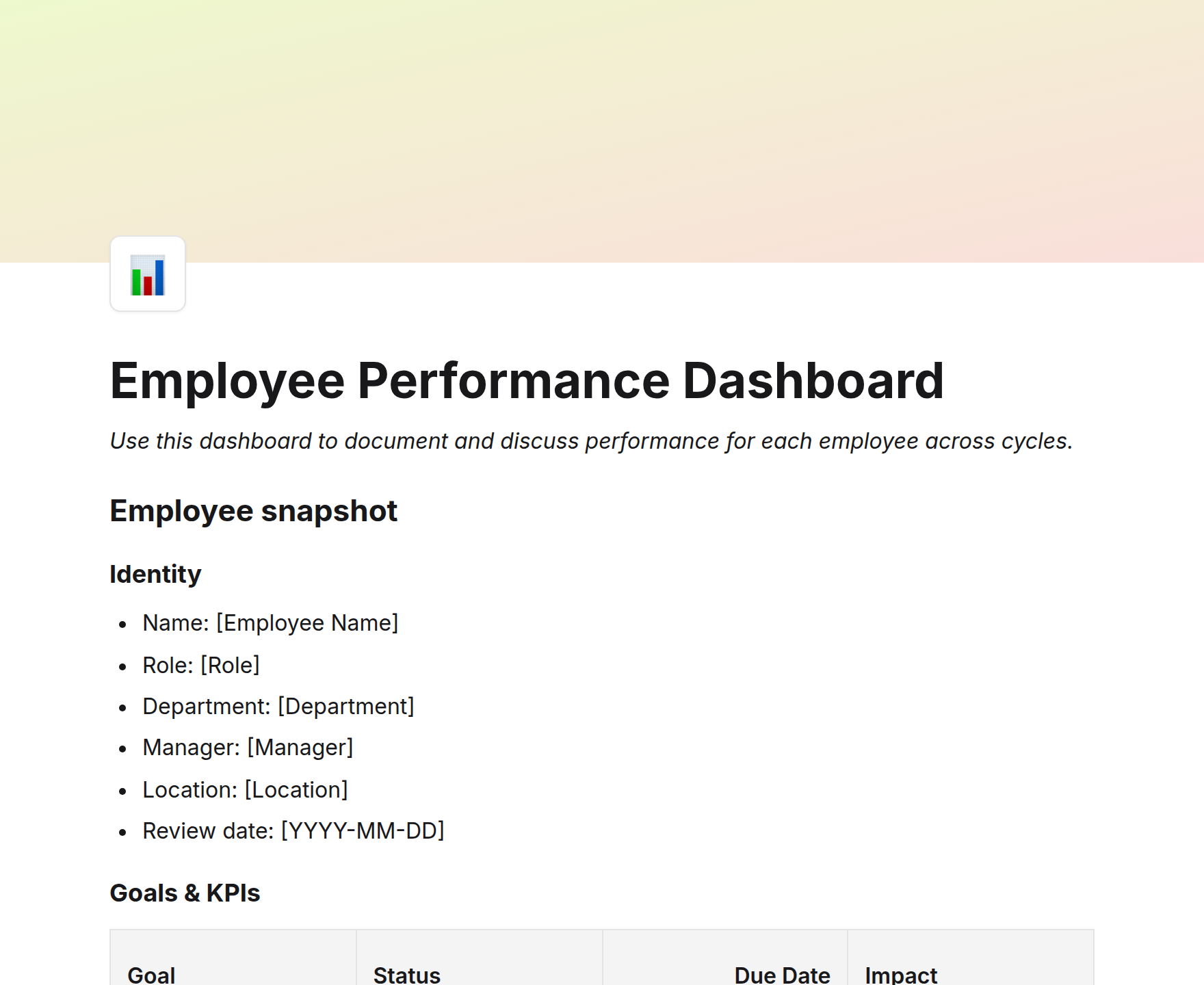 Employee Performance Dashboard