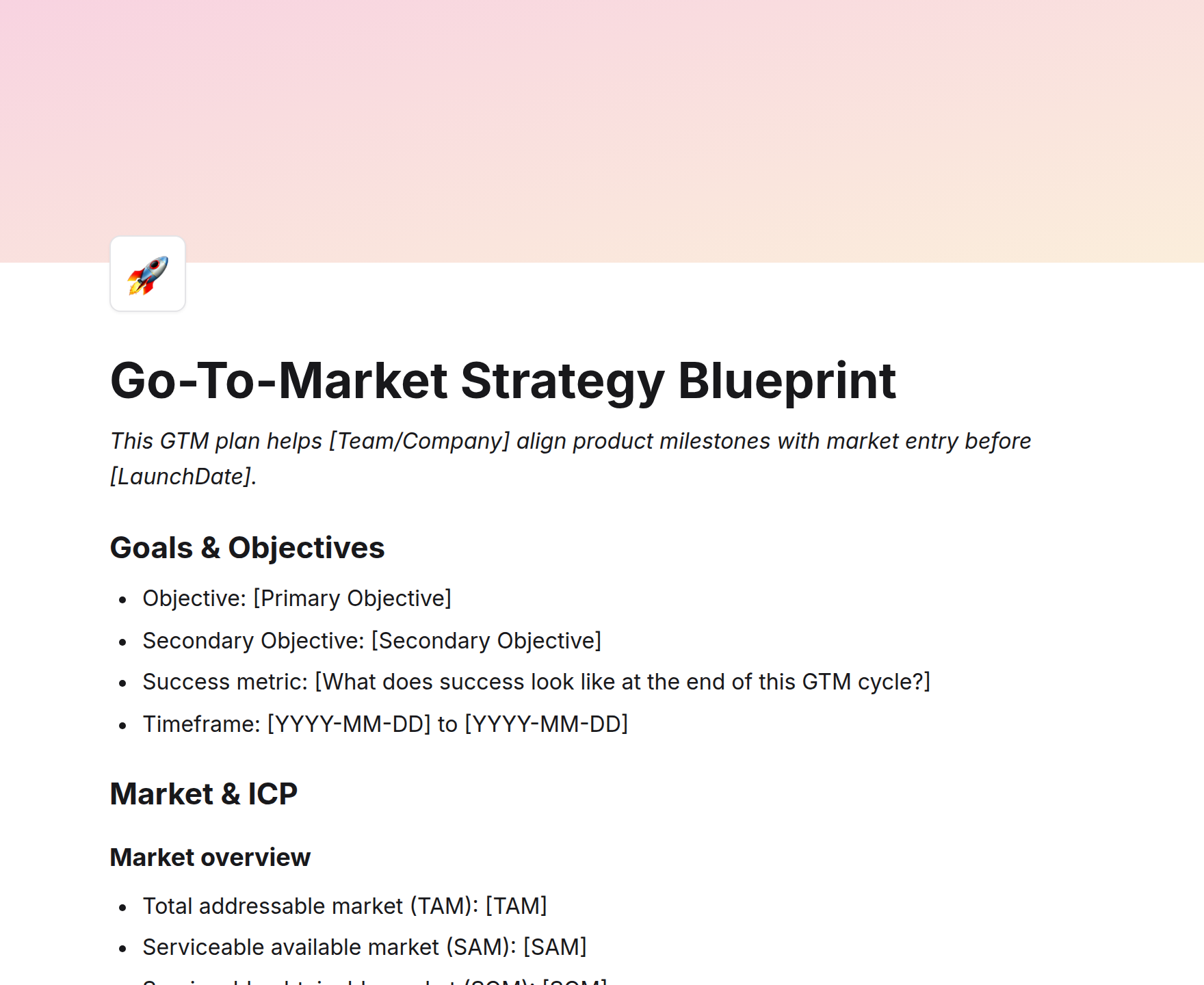 Go-To-Market Strategy Blueprint