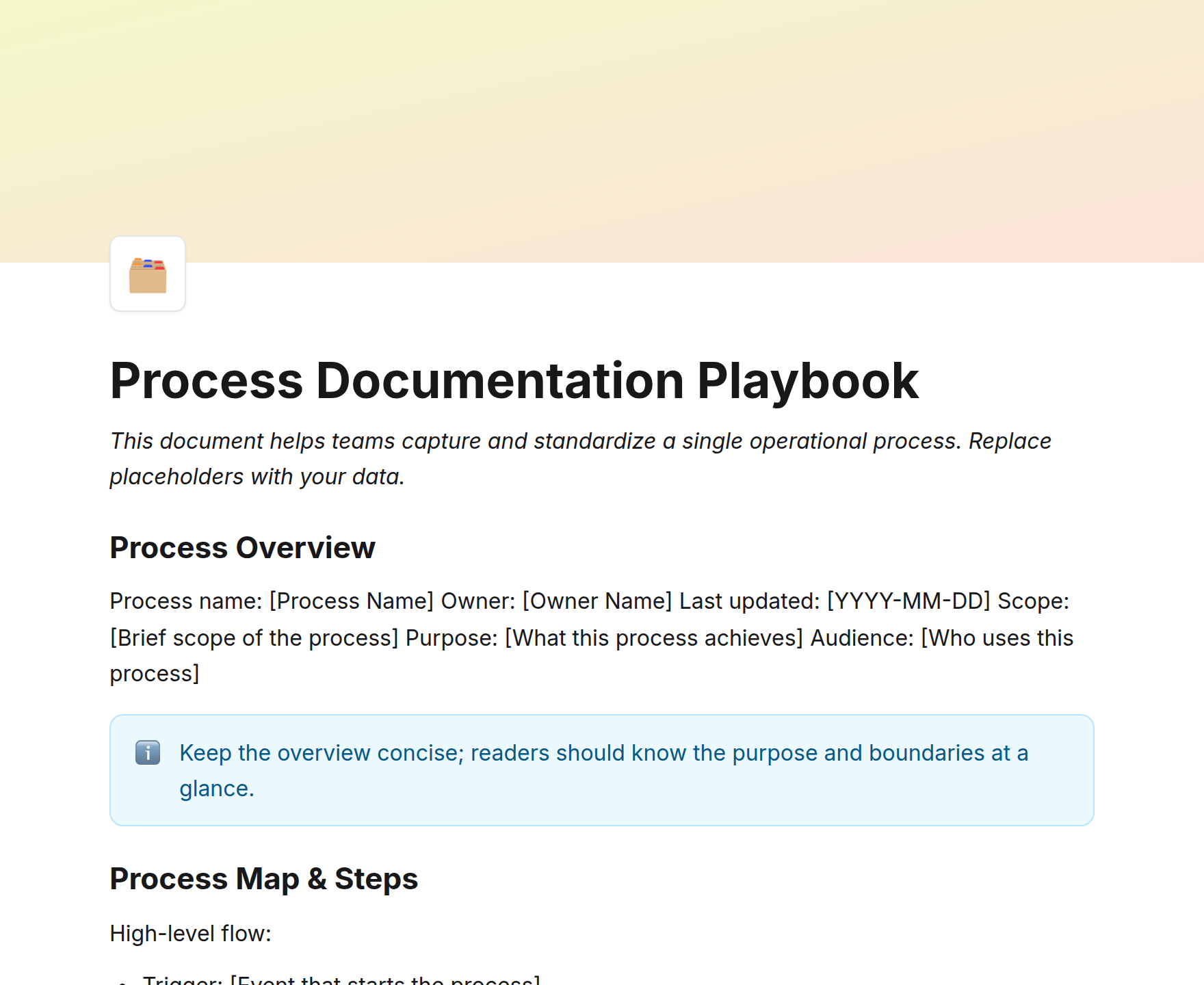 Process Documentation Playbook