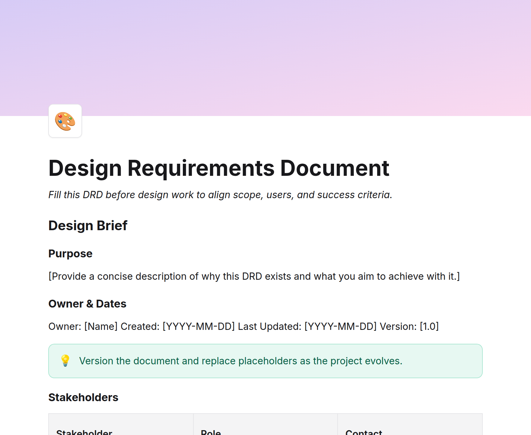 Design Requirements Document