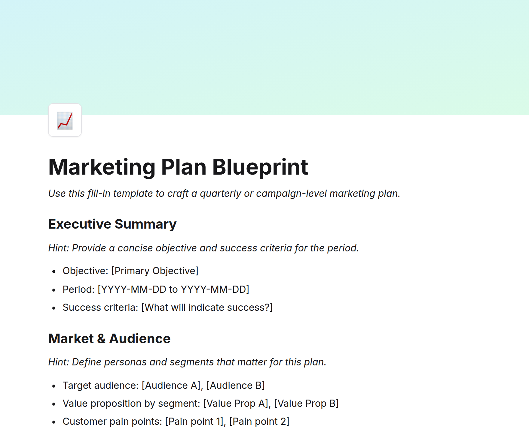 Marketing Plan Blueprint