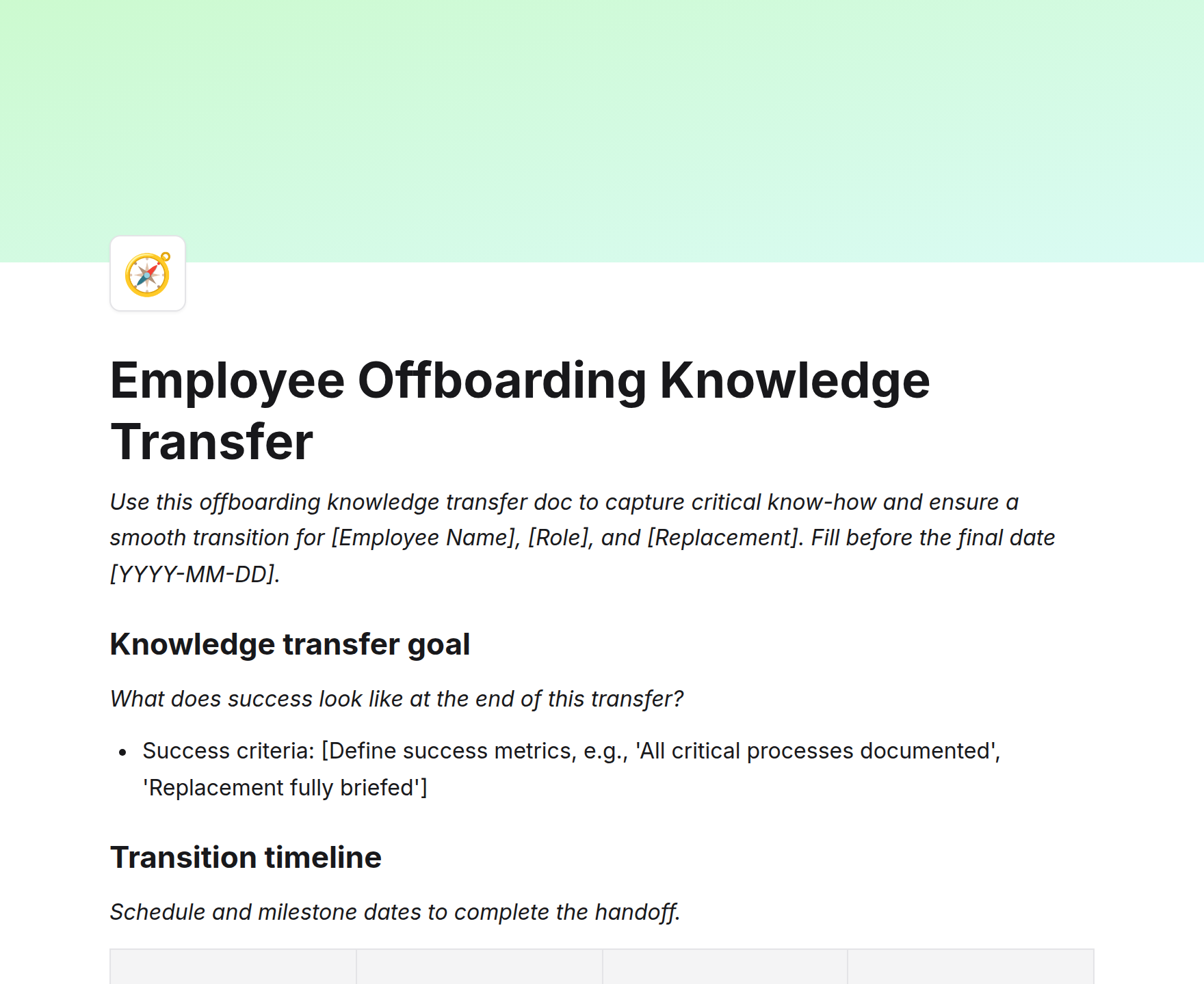 Employee Offboarding Knowledge Transfer